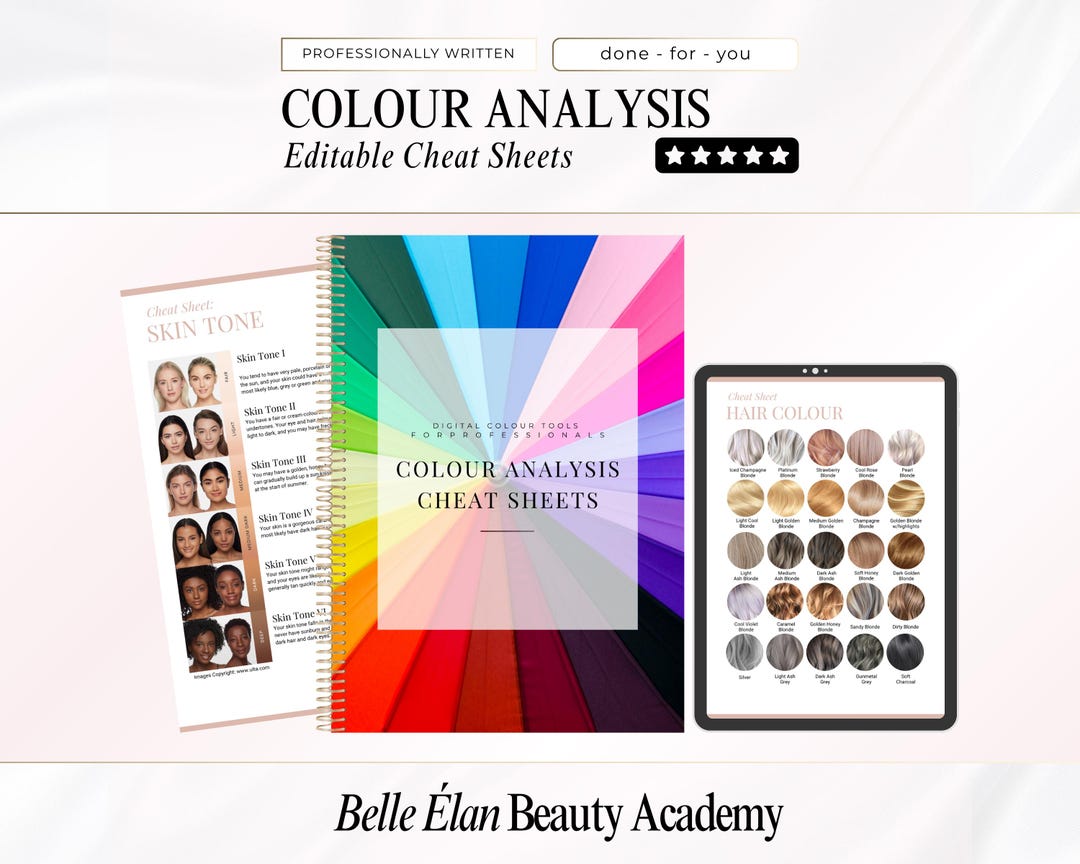 Colour Analysis Cheat Sheets: Styling Coach Booklet (canva Editable ...