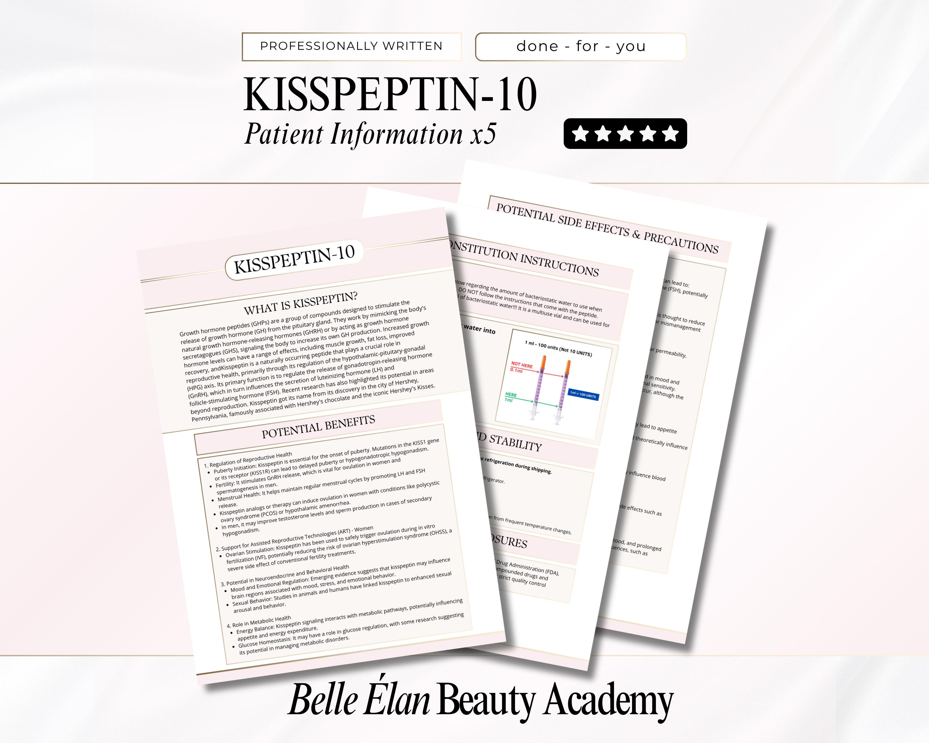 Peptide Dosage and Reconstitution Guide - Etsy