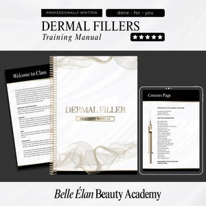 Dermal Fillers Training Manual, Cosmetic Fillers Course, Hyaluronic Acid Injections, Editable Training Guide Template, Edit in Canva