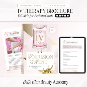 IV Therapy Clinic Brochure: Patient Education, Canva Template (Digital Download)