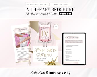 IV-Therapy Klinikbroschüre: Patientenaufklärung, Canva Template (Digitaler Download)