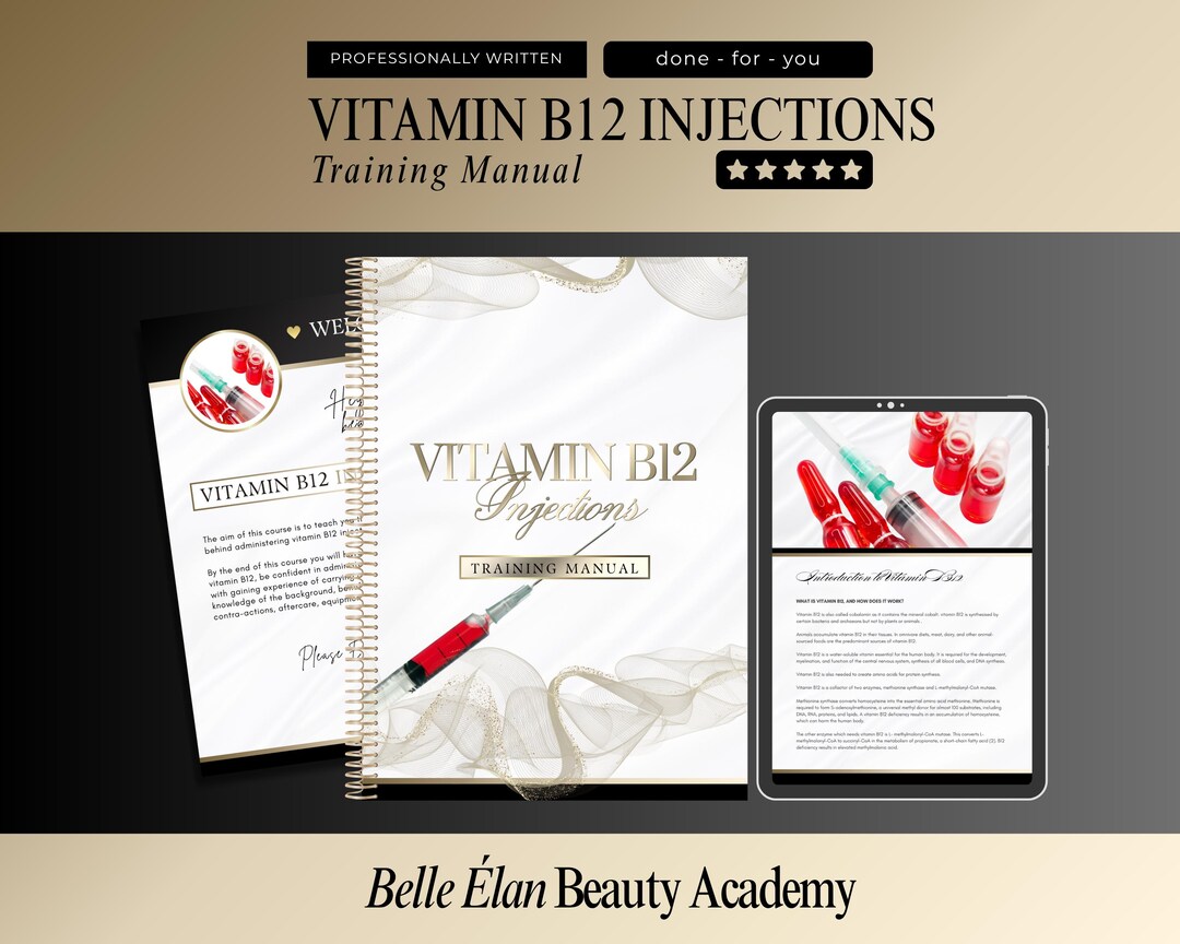 Vitamin B12 Injection Training Manual: IM + Sub Q, Canva Template (60  Pages, Digital Download) - Etsy Israel