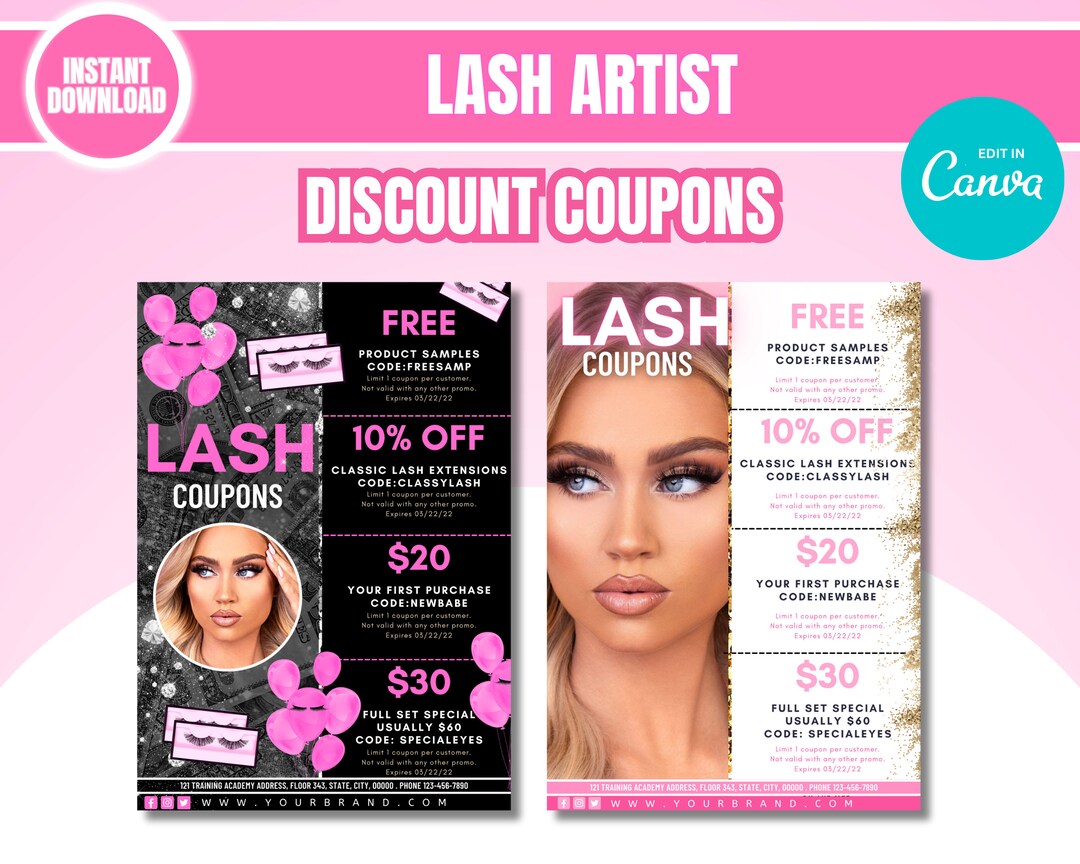 Lash Coupon, Lash Salon Discount Codes, Eyelash Extensions, Lash Artist, Eyelash Treatments