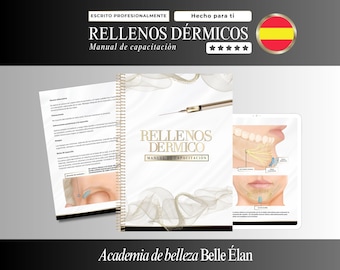 Spanish Dermal Fillers Training Manual: Cosmetic Injection Course (Canva Template)