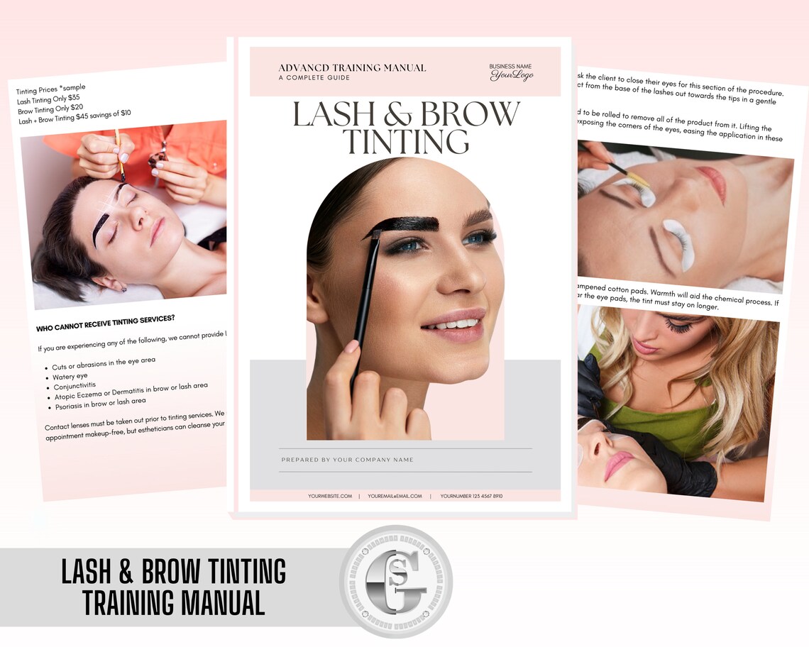 Eyelash Tinting and Eyebrow Tinting Training Manual Training Etsy