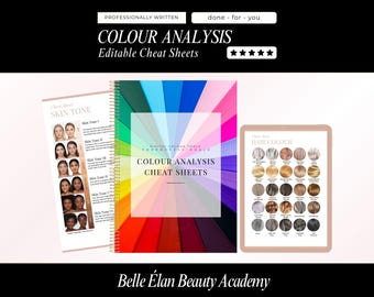 Farbanalytik Spickzettel: Styling Coach Booklet (Canva Editierbar, digitaler Download)