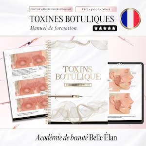 FRENCH Botox Training Manual, Cosmetic Neurotoxins Training Course, Botulinum Toxins Guide, Toxines Botulique eBook, Editable in Canva