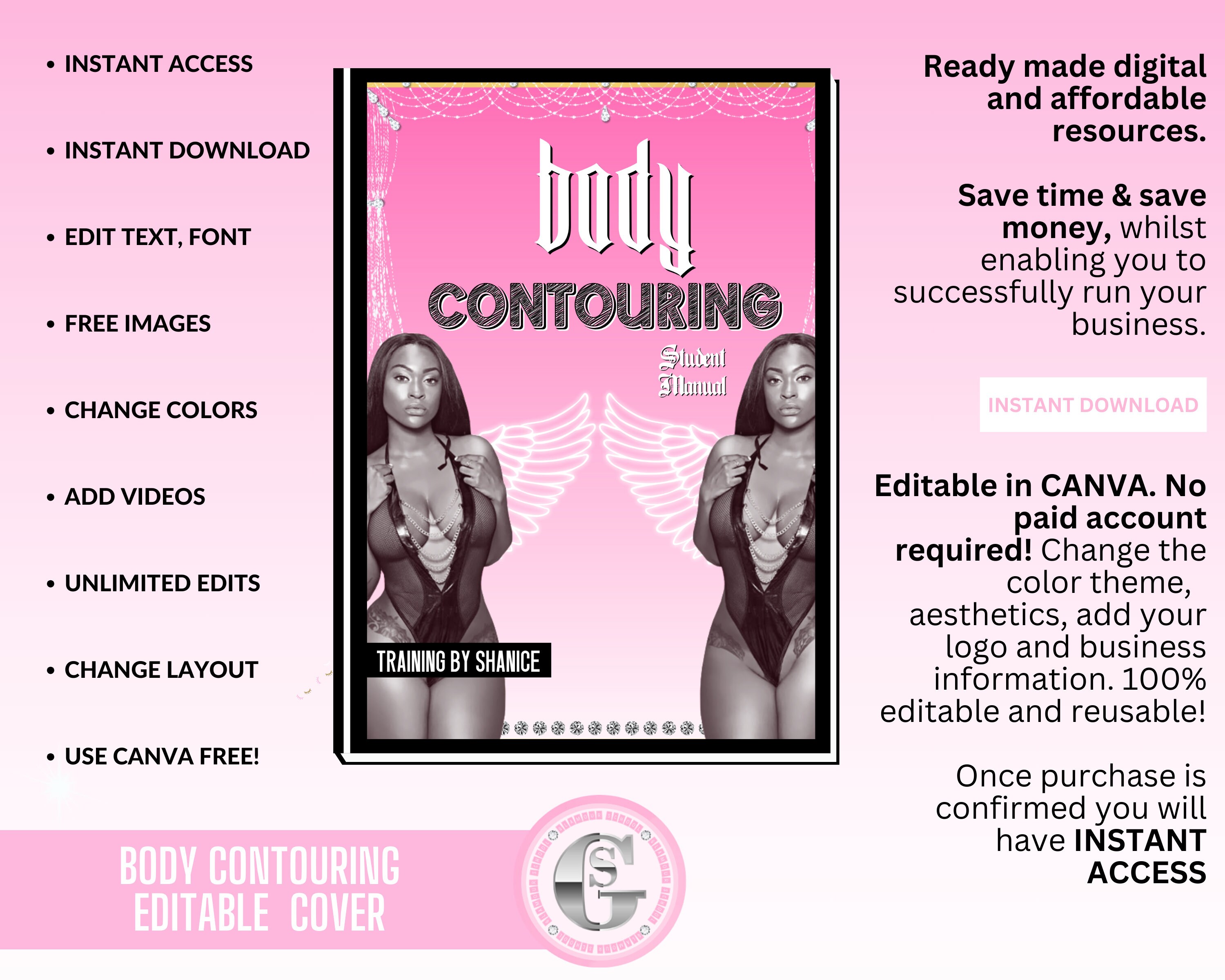 Body Contouring Training Manual Covers Editable Ebook Covers Etsy