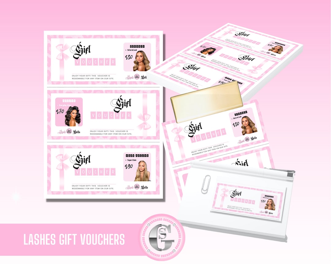 Lashes Gift Voucher, Lash Tech Voucher, Y2K, Lashes Coupon, Lash