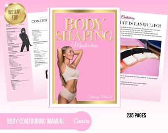 Body Contouring Training Manual: Editable Student Tutor Guide (Canva)