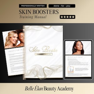 Skin Boosters Training Manual: Aesthetics Injector Guide, Editable in Canva (52 Pages, Digital Download