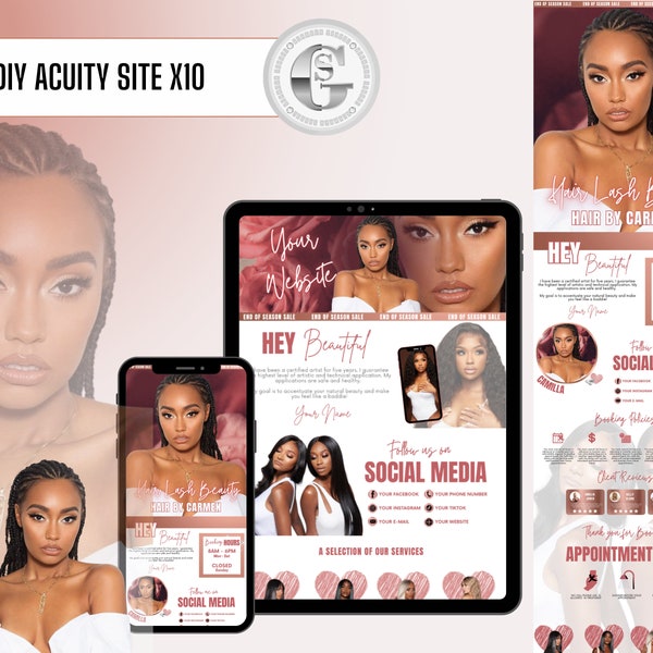 Lash Tech Website, Acuity Scheduling Template, Lash Tech, Acuity Booking Template, Lash Artist Booking Site, Lash Technician Acuity Template