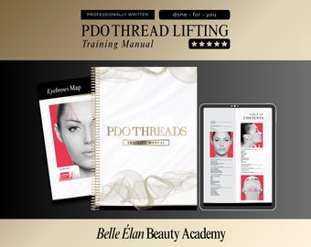PDO Threads Training Manual: Aesthetics Tutor Guide - Canva Template (60 Pages, Editable)