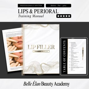 Lip Fillers Training Manual, Lip Augmentation Training Manual, Lip Filler Techniques, Peri Oral Rejuvenation, Student, Tutor, Edit in Canva