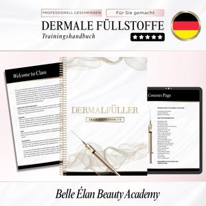 Dermal Fillers Training Manual (German): Cosmetic Injection Course - Canva Template