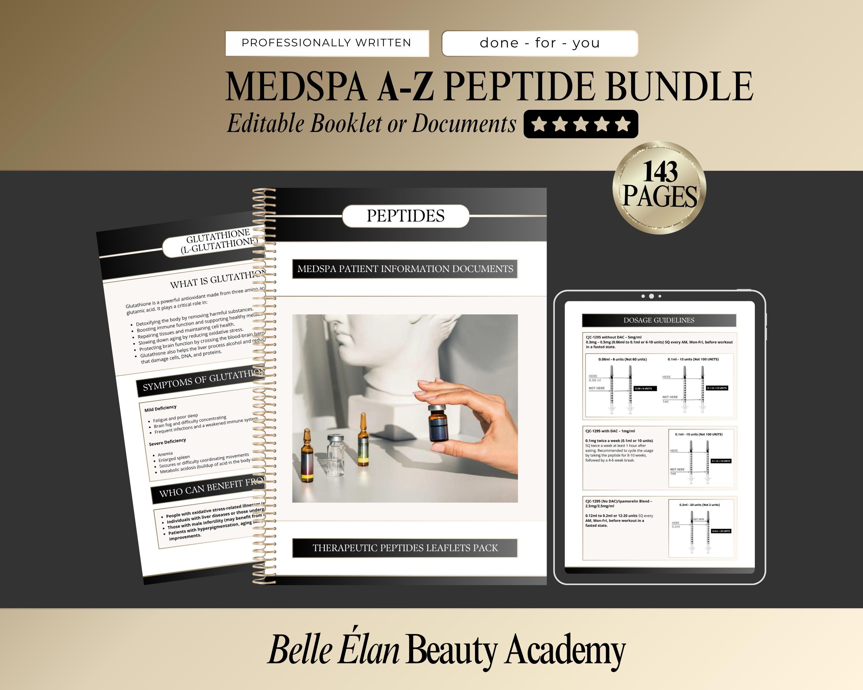 Peptides Protocol Guide: Medspa Patient Documents, Canva Template (digital  Download) - Etsy