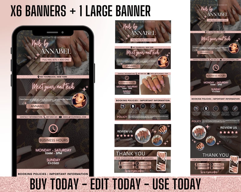 Nail Tech Acuity Scheduling, Nails Acuity Site Design, Acuity site