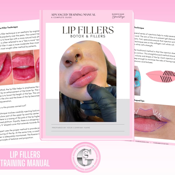 Trainingshandleiding voor Lip Fillers, Russische Lip Training, Klassieke Lip Filler, Paris Lip Filler, Lip Filler Techniek, Student, Tutor, Bewerken in Canva