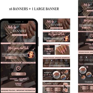 Nail Tech Acuity Scheduling, Nails Acuity Site Design, Acuity Website Template, Nail Technician Appointment Booking Site, Easy Edit in Canva