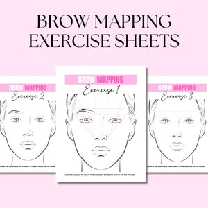Brow Mapping Exercise Sheets, Printable PDF, Learn or Teach, Student or ...
