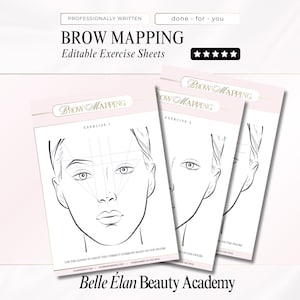 Brow Mapping Exercise Sheets: Printable Practice Templates (PDF Download