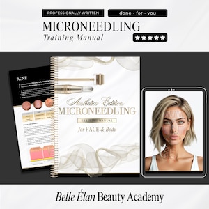 Microneedling Training Manual: Academy Class Pack, Consent Forms (Canva Edit)