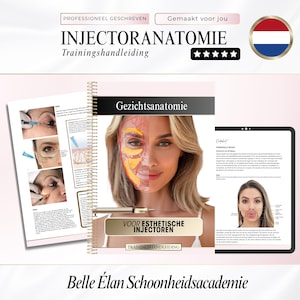 DUTCH Aesthetics Injector Facial Anatomy Training Manual, Cosmetic Injections Training Courses, Nurse Injector Training Guide, Edit in Canva