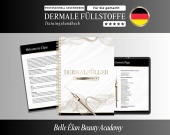 Dermal Fillers Training Manual (German): Cosmetic Injection Course - Canva Template