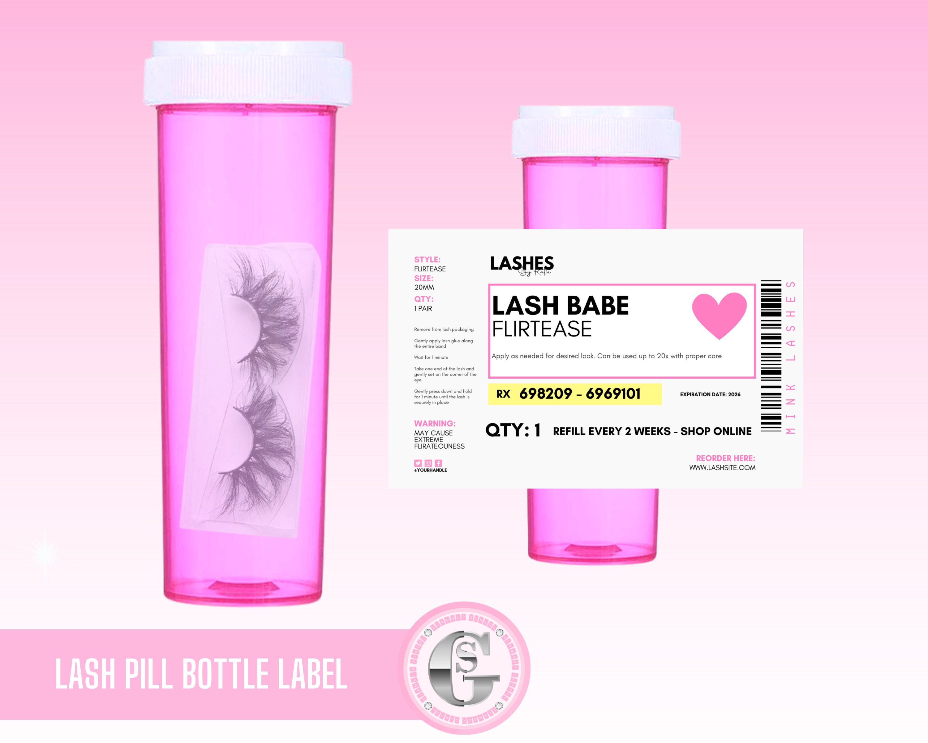 Pink Pill Bottle: Pink Pharmacy Vials For Medical Marijuana