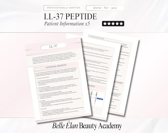LL-37 Peptide Guide: Medspa Patient Handout Template (Edit in Canva)
