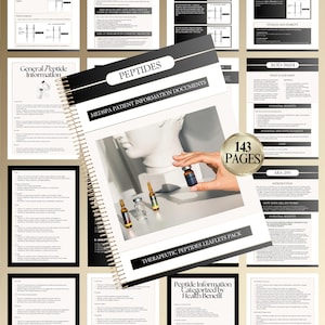Peptides Protocol Guide & Individual Peptide Information Patient Documents, Medspa Bundle, All in One Packet, Edit in Canva