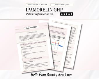 Tirzepatide Weightloss Peptide, Patient Information Leaflets, Dosage,  Reconstitution, Medspa Handout Templates, Edit in Canva