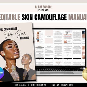 Skin Camouflage Training Manual: Scar & Stretchmark Tattoo (Canva Edit)