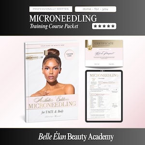 Editable Microneedling Training Manual: Canva Templates, Certificates, Forms (PDF Download)