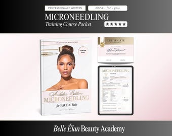 Editable Microneedling Training Manual: Canva Templates, Certificates, Forms (PDF Download)