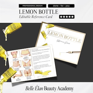 Lemonbottle Cheat Card: Editable Canva Template (4x6&quot; Reference Guide, Digital Download
