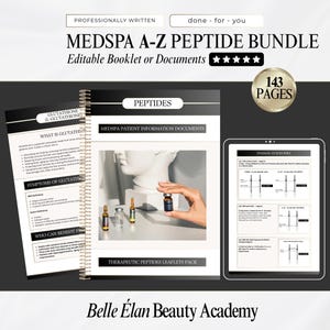 Peptides Protocol Guide & Individual Peptide Information Patient Documents, Medspa Bundle, All in One Packet, Edit in Canva