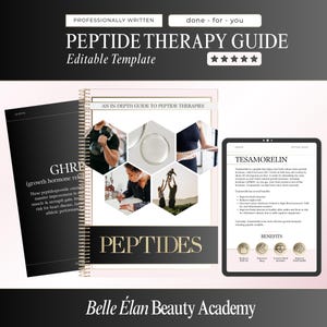 Peptide Therapy In-depth Guide, Peptide Therapy Information Booklet, Editable in Canva