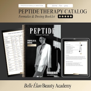 Anti-Peptide Therapie Katalog, Anti-Peptide Spickzettel-Broschüre, Rezepturen & Dosierung, PDF Ebook, in Canva bearbeitet