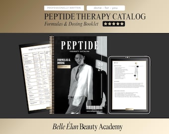 Peptide Therapy Formulas & Dosage: Cheat Sheet Ebook (Canva Template PDF Download)