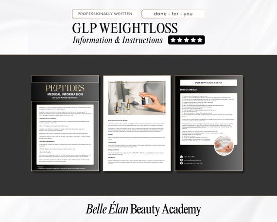 belle glp-1 Editable GLP-1 Weight Loss Handouts: Medspa Canva Templates (digital  Download)