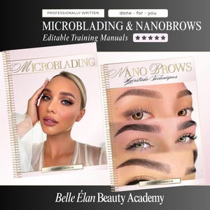 Microblading & Nanobrows Training Manuals, Microblading Guide, Nano Brows Stroke Practice, Microblading Training Course, Edit in Canva