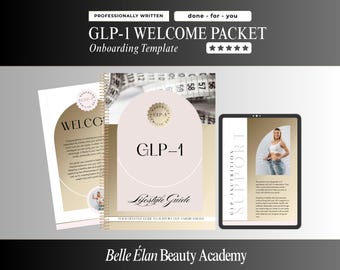 GLP-1 Kunden-Willkommenspaket: Gesundheitscoach Canva Template (Digitaler Download)