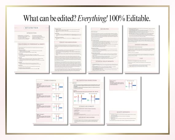 Retatrutide Patient Guide: Medspa Dosage & Reconstitution (canva Template) 