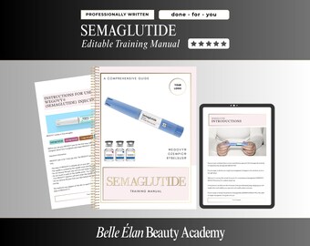 Manuale di formazione sulla semaglutide, guida didattica, risorsa sulla semaglutide, eBook in PDF, modello Canva modificabile