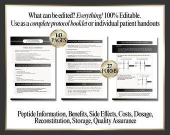 Peptides Protocol Guide: Medspa Patient Documents, Canva Template (digital  Download) - Etsy