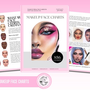 Makeup Artist Face Charts, Printable, PDF Ebook, MUA Tools, Makeup ...