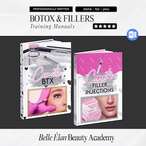Fillers and Botox Matching Training Manuals for Cosmetic Nurse Injectors, botox training manual, filler training manual, microsoft word