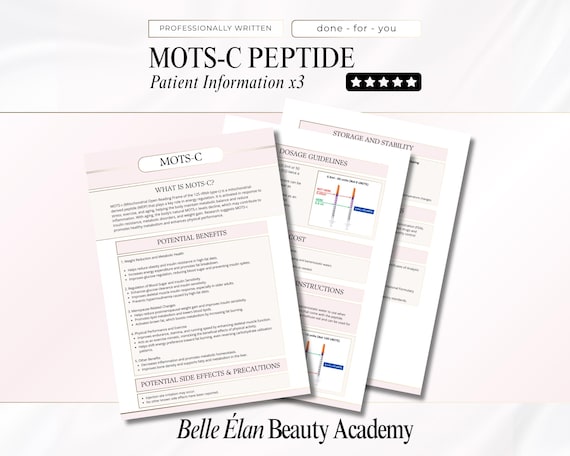 reconstitute melanotan guide Mots-c Peptide Patient Handout Templates: Medspa Dosage Guide (edit in  Canva)