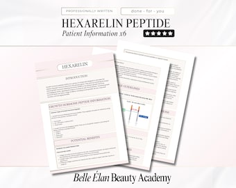Hexarelin Peptide Patient Info, Medspa Handout (Canva Edit)